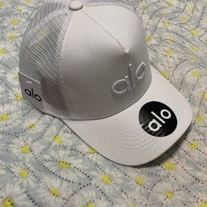 ALO Yoga White Mesh Trucker Hat